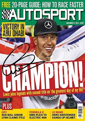 A4 Size Lewis Hamilton 7 Time Formula One World Champion F1 Signed Picture • £9.99