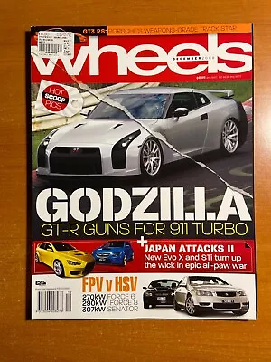 Wheels Magazine - December 2006 - Nissan GT-R - Evo X STi - HSV V FPV • $14.90