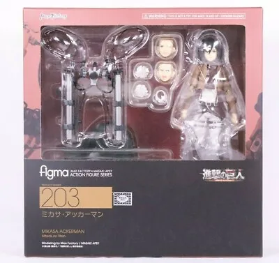 Attack On Titan  Authentic Figma 203 Mikasa Ackerman Action Figure From Japan • $148.98