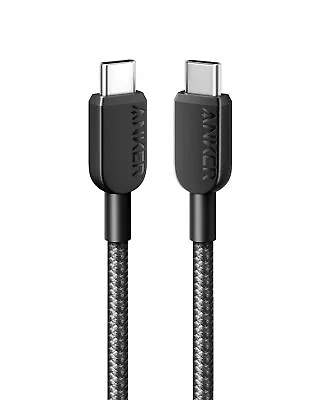 Anker 310 USB C To C Cable 3ft 60W/3A Fast Charge For Samsung MacBook Switch • £5