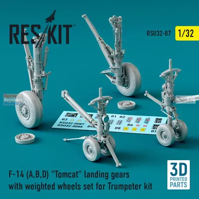 RESRSU320087U 1:32 ResKit F-14A F-14B F-14D Tomcat Landing Gear (TRP Kit) • $58.89