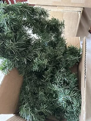 Garland 10ft Faux Pine Plain Holiday Christmas Mantles Stairs New No Tag • $5