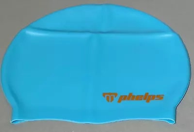 New MP Phelps Adult TBL Blue Classic 100% Silicone Swim Competition Cap • $16