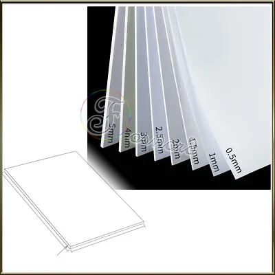 ABS Sheet White Plastic Plate Board DIY Model Cutter Size 0.5 1 1.5 2 3mm 200 • £1.91