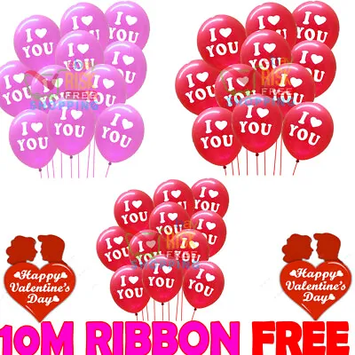 £1.89 • Buy Love Printed Heart Balloons Party 12 Wedding Latex Valentines Day Balloon UK