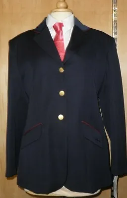 Ladies Tagg Chase Elite Show Jacket - Navy With Red Piping Size 38  • £79