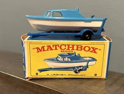 Vintage Matchbox Boat And Trailer No. 9 With Box • $25