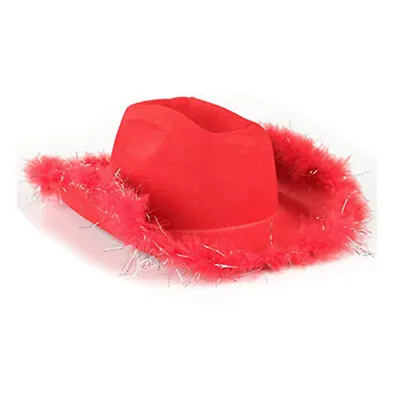 Western Cowboy Hat Feather Cowgirl Hat Bachelorette Party Hat For Bridal Party • £6.68
