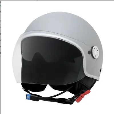 Helmet Beverly - Medley -vespa 'Mirror' BT - Silver Comet (H4 - 760/B) -TG. M • $435.35