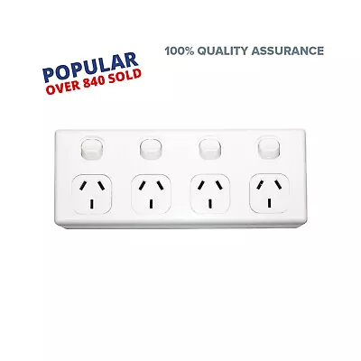 4 Gang GPO Power Point Quad Socket Outlet • $24.83