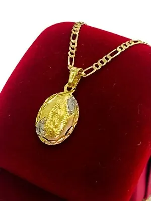 Cadena Y Medalla De La Virgen De Guadalupe Gold Filled Guadalupe Necklace 20  • $44.99