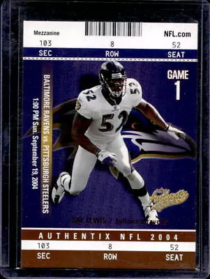 2004 Fleer Authentix Ray Lewis Mezzanine Bronze #47/50 Ravens • $0.99