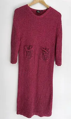 $136 • Buy ALEXANDER MCQUEEN Chunky Knit Sweater Dress Size M 10-12 AU