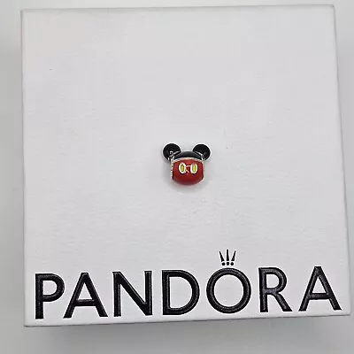 Genuine Pandora Disney Enamel Mickey Mouse Playful Icon Charm ALE 925 Pand-C9616 • £50