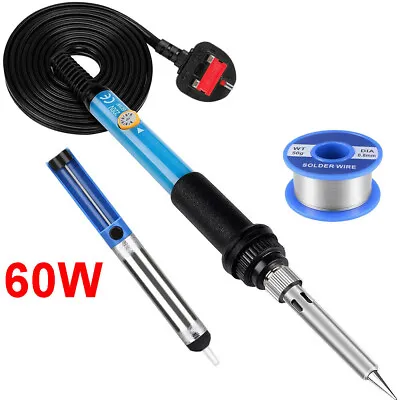 Electric Soldering Iron Gun With FLUX 2% Solder Wire Tin Wire Lead Free 50g 60W • £12.49