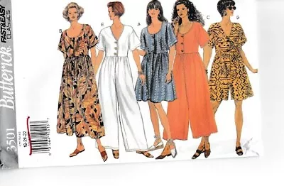 Vintage Butterick Pattern Classics 3501 Dress Jumpsuit Size 18-20-22 Uncut 1994 • $12.95