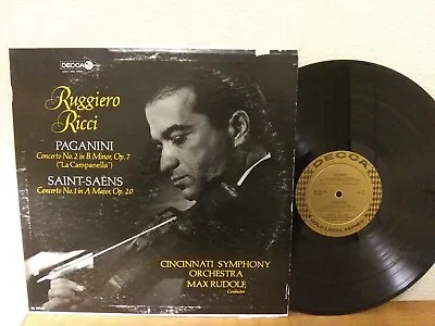 PAGANINI SAINT-SAENS Rugierro Ricci LP VG+ DECCA DL 10106 MONO Gold Label   L • $20