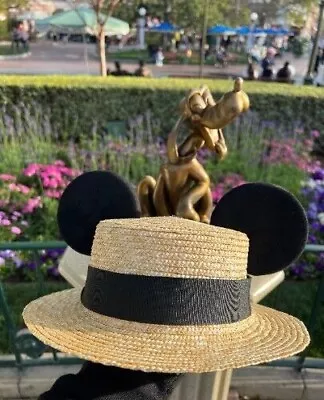 Disneyland Disney Minnie Mickey Mouse Ears Inspired Light Fedora Sun Hat Ears  • $60