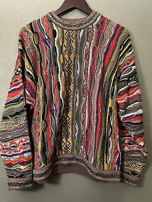 Vintage Authentic COOGI Sweater Multicolor Mens Medium Made In AUSTRALIA • $249.99