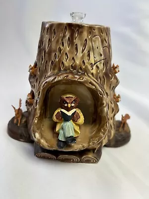 Musical Sculptured Woodland Carved Wax Candle  • $49.99