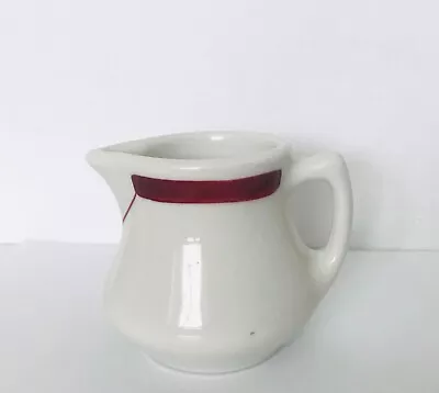 Vtg Jackson China Red Band Creamer Cream Pitcher Restaurant Ware USA • $12.99