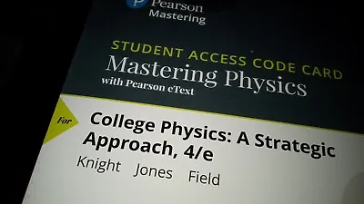 MasteringPhysics Access Card  For College Physics: A Strategic Approach 4th • $80