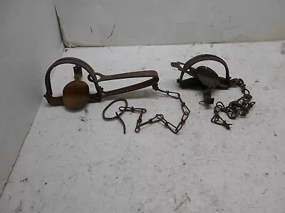 2 Vintage Traps Triumph 215 High Grip Victor Oneida Com No-2 Jump Trap • $48