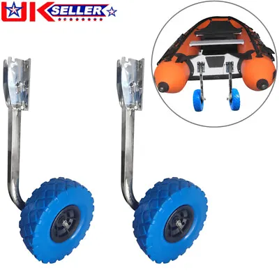 £88.90 • Buy 2PCS Easy Fold Launching Wheels 10*3  For Boat Inflatable Dinghy Heavy Duty