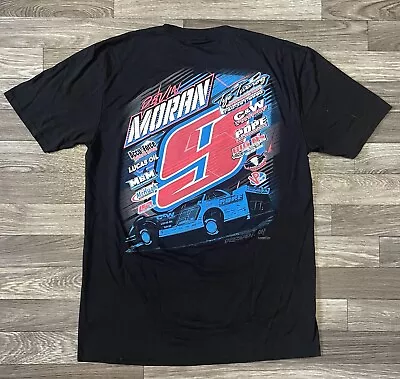 Devin Moran Dirt Track Racing Shirt Men’s Large #9 Car Black Double Sided Donnie • $30