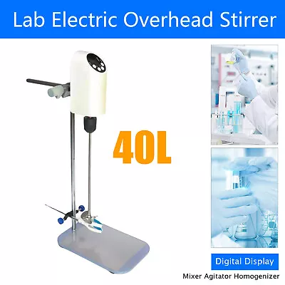 Lab Mixer Overhead Stirrer 40L Top-Mounted Electric Agitator LCD Digital Display • $109.26