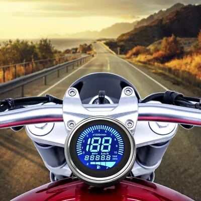 Digital LED LCD Odometer Meter Tachometer Motorcycle  Speedometer Fuel Gauge • $19.84