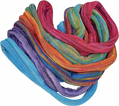 Fair Trade Cotton Knit Double Wrap Seamless Hippy Boho Stretch Hair Bands Ties • £6.50