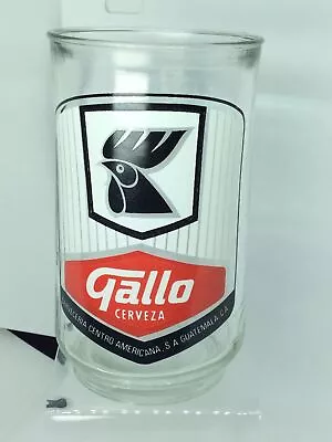 Beautiful Vintage Gallo Cerveza Mexican Beer Glass S A Guatemala Approx 5  Tall • $19.95