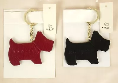 £16.50 • Buy Radley My Radley Dog - Red Or Black Leather Extra Large Scottie Dog Tag Keyring