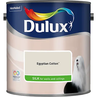 £22.99 • Buy Dulux Smooth Creamy Emulsion Silk Paint Egyptian Cotton 2.5L Walls And Ceiling 