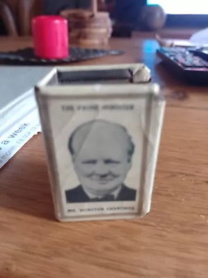 Vintage Celluloid Match Box Holder Pm Winston Churchill War Militaria Ww11 • £8.50