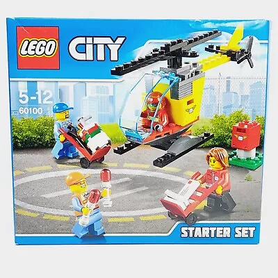 LEGO 60100 City Airport Starter Set Helicopter Postal Worker Pilot 4 Minifigures • $34.99