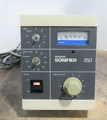 $399.66 • Buy Branson Model 250 Sonifier Power Supply P/N 100-132-135 For Refurbishment