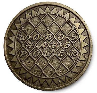 WORDS HAVE POWER/12 STEP PRINCIPLES AA/NA/ Antique Bronze Coin/Chip/Token • $6.99