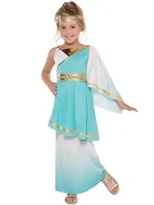 Girls Venus Goddess Costume Teen Roman Toga Greek Child Fancy Dress Kids Outfit • £14.99