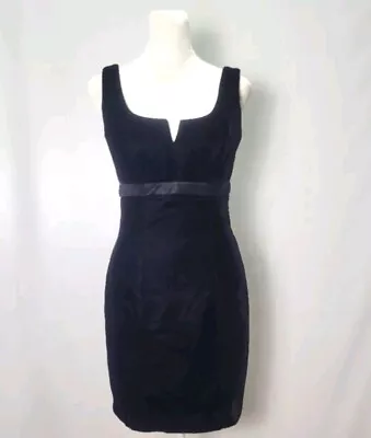 Vintage Moda Int'l Little Black Mini Dress Velvet Small Classic LBD • $40