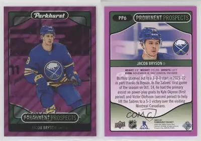 2021 Upper Deck Parkhurst Prominent Prospects Purple /99 Jacob Bryson Rookie RC • $7.44