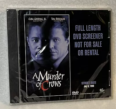 A Murder Of Crows 1999 Cuba Gooding Jr Tom Berenger DVD Promo Screener Sealed • $9.95