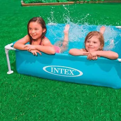 Intex Mini Frame Pool Blue 122 X 122cm Kids Children Swimming Pool • £36.39