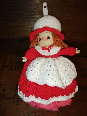 Vintage Strawberry Shortcake Doll Feather Duster Crocheted Clothes Handmade • $15.55