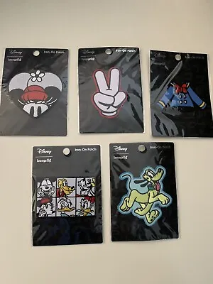 Loungefly Set Of 5 Disney Iron On Patches Minnie Mickey Mouse Pluto Donald New • $9.95