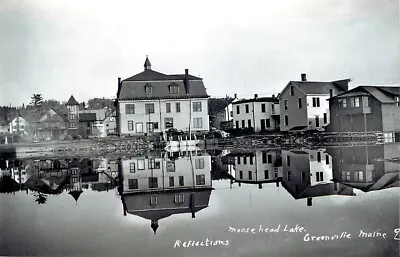 Postcard Picture Of Houses By Moosehead Lake Greenville Maine ME • $4.95