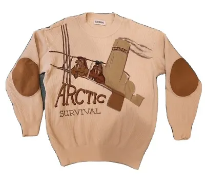 ICEBERG Vintage Sweater Arctic Survival Walrus North Size: L  • $265