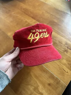 Vintage 80’s 49ers Corduroy Zipperback Hat • $50