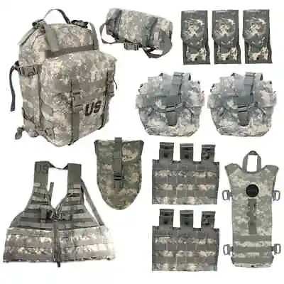 Army ACU Rifleman Kit- 3-Day Assault Pack FLC Vest And More - 12PC MOLLE Packs • $219.95